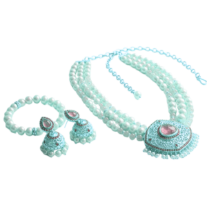 Aqua Blue Pearl Set